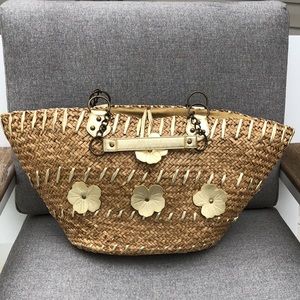 FLORA BELLA from NEIMAN MARCUS Extra Large Woven Tote Handbag
